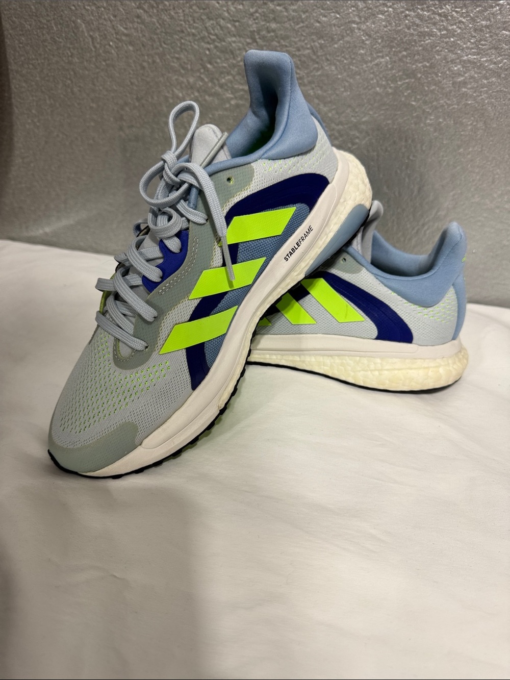 adidas Light Blue and Neon Yellow Accent Running Shoes - Picture 6 of 10